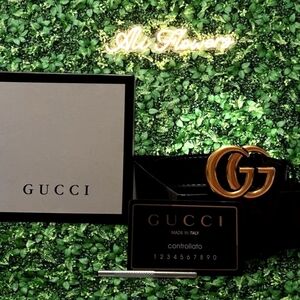 GUCCI Gold Double G Belt Buckle with Box